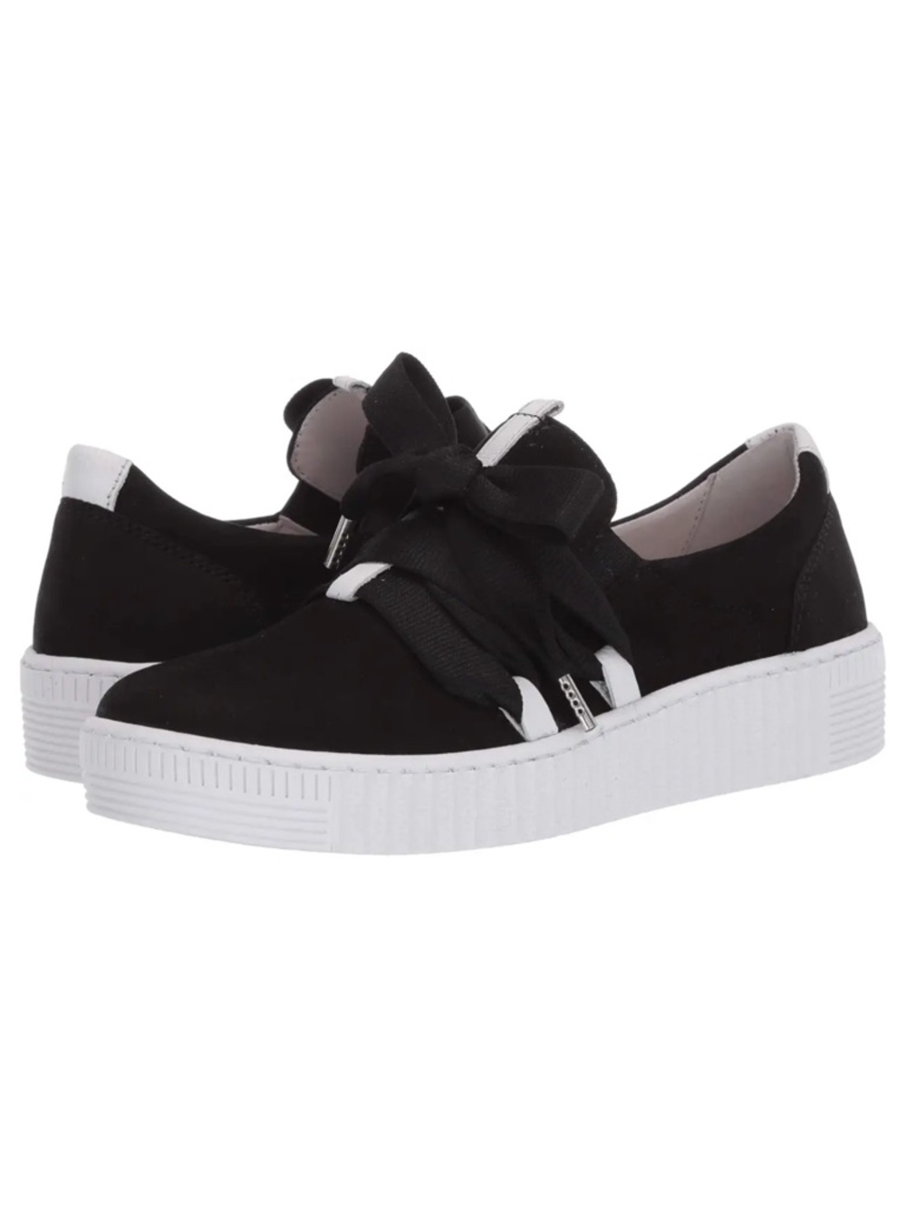 GABOR Skyway Bow Suede Leather Ribbon Lace Platform Sneaker - UK5.5/ US8 - Picture 3 of 16